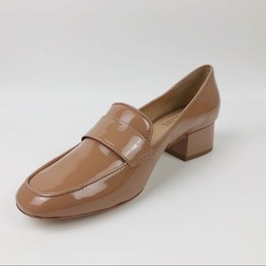 NWT Antonio Melani Patent Leather Heeled Loafers